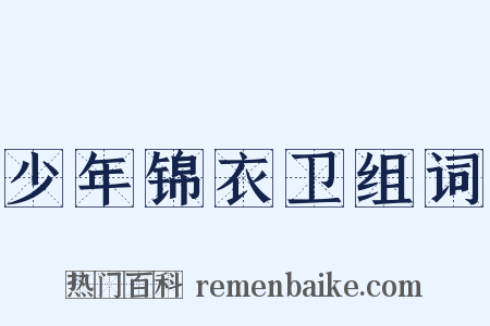 少年锦衣卫组词是什么意思的图片